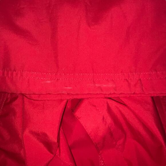 The Black Dog Red Kids Quarter Zip 7/8 Windbreaker Rain Jacket Hooded Pullover - Picture 13 of 16